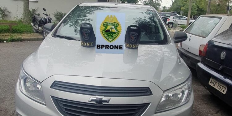 RONE recupera veículo roubado pouco tempo após o roubo em Curitiba