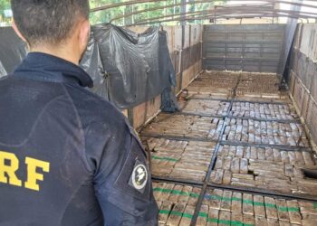 PRF apreende 1500 quilos de maconha em assoalho falso de carreta no Paraná