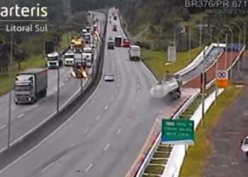 Área de escape evita mais um acidente na BR-376; Veja o vídeo