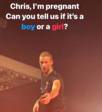 Vocalista do Coldplay revela sexo de bebê durante show em Curitiba