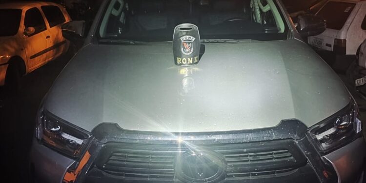 RONE recupera caminhonete roubada e prende criminosos no Xaxim