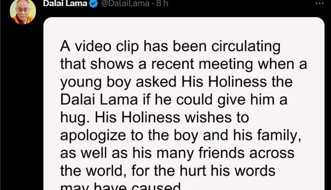 Dalai Lama pede desculpas após vídeo com criança viralizar