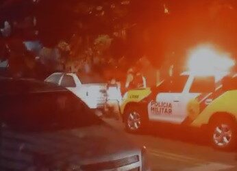 Vídeo flagra momento em que indivíduo troca tiros com a PM após briga por som alto