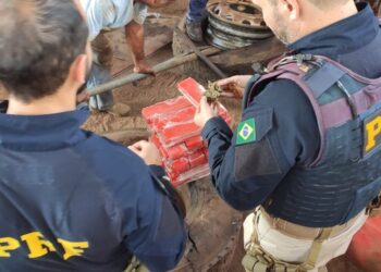 PRF localiza grande quantidade de maconha em pneus de carreta