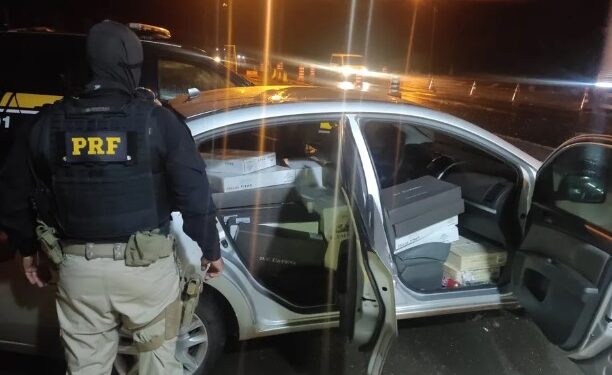 Após perseguição, Polícia Rodoviária Federal apreende 300 litros de vinho estrangeiro