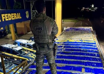 PRF apreende quase 2 toneladas de maconha e 8 pistolas em carreta frigorífica; Veja o vídeo