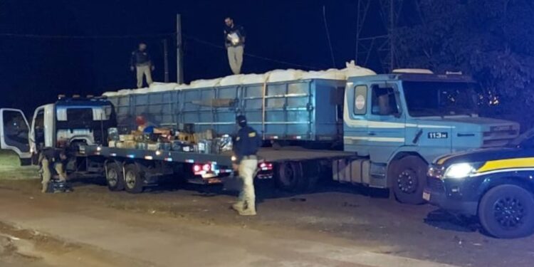 PRF descobre 2,3 toneladas de maconha escondida em carregamento de trigo