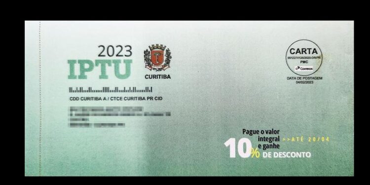 Segunda parcela do IPTU 2023 vence no próximo sábado