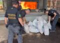 Polícia Federal incinera mais de 500 quilos de cocaína em Maringá
