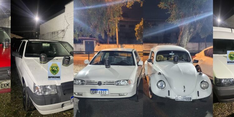 RONE recupera 5 veículos e detém quarteto em Curitiba e RMC