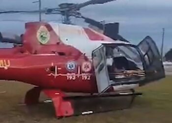 Acidente entre ciclista e trem deixa jovem gravemente ferido em Pinhais