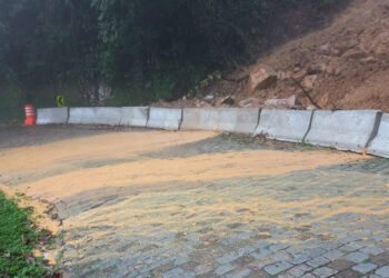 Estrada da Graciosa é fechada temporariamente devido ao excesso de chuvas