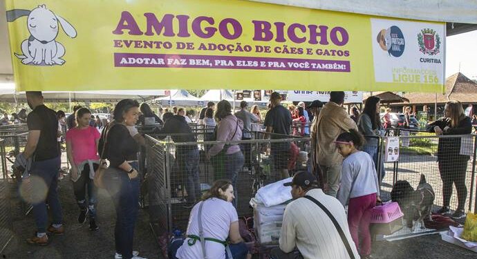 Sábado de sol em Curitiba é dia perfeito para adotar um cachorro no Parque Barigui