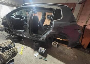 Forças de segurança estouram desmanche de carros em Pinhais