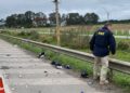 Jovem em moto esportiva morre em colisão traseira na BR-277; moto partiu ao meio