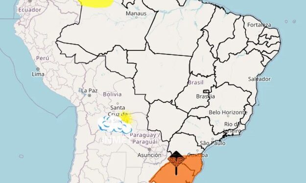Aproximação de ciclone extratropical leva região Sul a ampliar nível de alerta