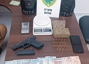 ROTAM prende indivíduo com arma de fogo e drogas em SJP
