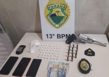 Polícia militar prende traficante, apreende drogas e Magnum 44