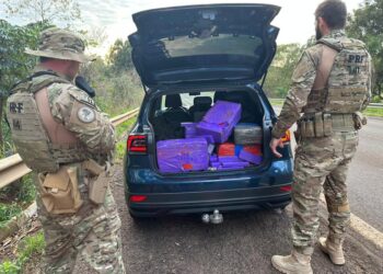 Após fuga, PRF apreende mais de 400 quilos de maconha no Paraná