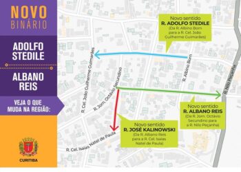 Bairro de Curitiba ganha novo binário a partir desta terça-feira
