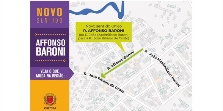 Atenção, motorista: Rua de Curitiba terá sentido único a partir desta terça-feira