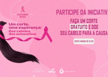 Shopping Estação monta espaço para corte gratuito e doação de cabelos em homenagem ao Outubro Rosa
