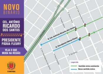 Setran implanta segunda etapa de binário em bairro de Curitiba
