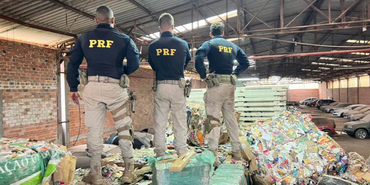 PRF aborda caminhão com lanterna queimada e encontra 2 toneladas de maconha