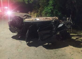 Motorista morre após ser ejetado em capotamento na BR-277