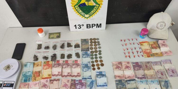 Indivíduo que traficava drogas tenta fugir da PM, mas acaba detido