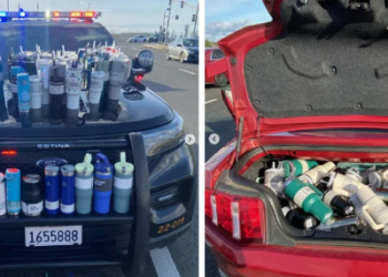 Mulher é presa após furtar 65 copos Stanley