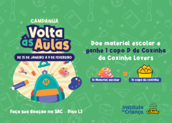 Volta às aulas: Shopping Curitiba arrecada material escolar para doação a crianças carentes