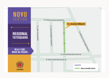 Para segurança de estudantes, rua passa a ter sentido único a partir desta quarta-feira em Curitiba