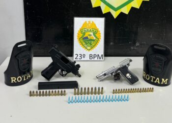 ROTAM apreende UZI 9mm, pistola e pinos de cocaína em abordagem