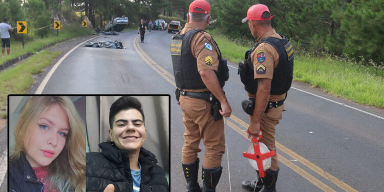 Casal em moto perde a vida em colisão frontal com caminhonete