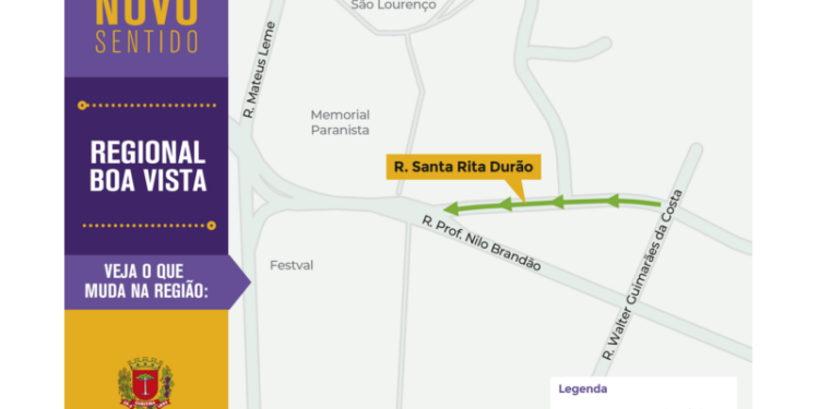 Rua de Curitiba terá mudança de sentido a partir desta quinta-feira