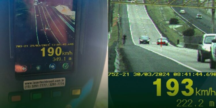 PRF flagrou mais de 5000 veículos em excesso de velocidade no Paraná