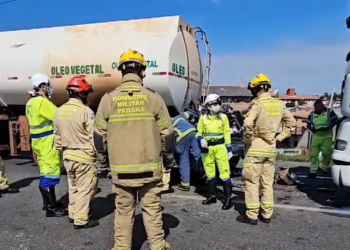 Motorista morre em engavetamento no Contorno Sul, em Curitiba