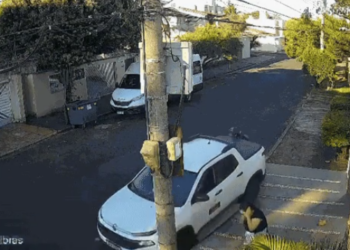 Motorista atropela bandido para livrar mulher de assalto