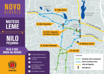 Segunda fase do binário Mateus Leme/Nilo Peçanha vai ser implantada nesta quarta-feira