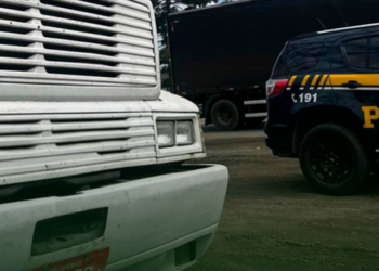 Homem é preso por adulterar placas de carreta para não pagar pedágio, na BR-116