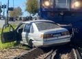 Moradores flagram locomotiva arrastando carro na região metropolitana de Curitiba, veja o vídeo