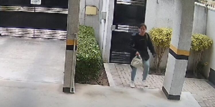 Câmera registra mulher invadindo condomínio e levando bicicleta em São José dos Pinhais, veja o vídeo