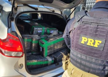 PRF apreende veículo roubado carregado com meia tonelada de maconha e prende condutor