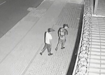 Criminosos forçam portão de residência, invadem o local e levam bicicleta, veja o vídeo