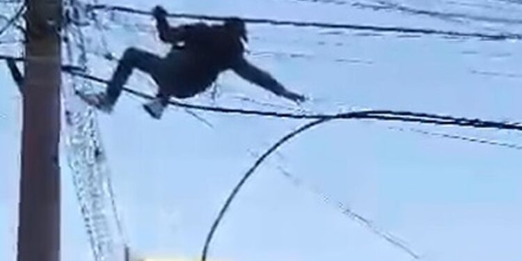 Criminosos são flagrados furtando fiação no Alto da Glória, veja o vídeo