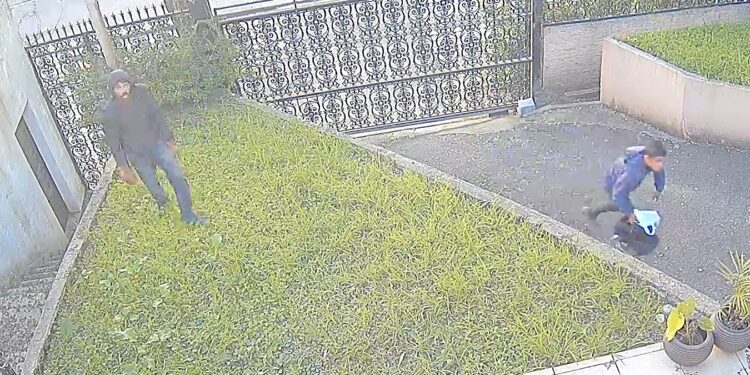 Câmera flagra ação de criminosos furtando fiação em residência de Curitiba