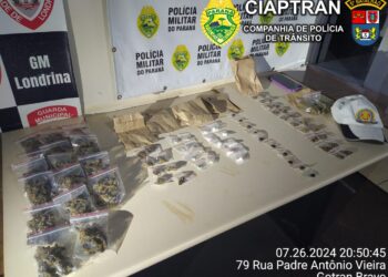 Indivíduo é preso após ser parado em blitz e ser flagrado com drogas, no Paraná