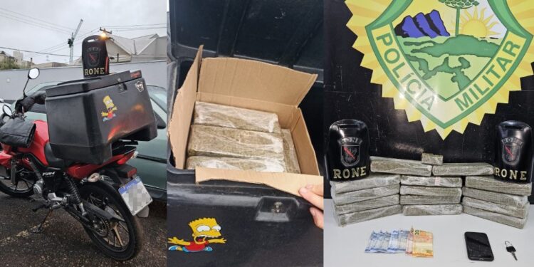 RONE prende individuo que fazia delivery de maconha em Curitiba