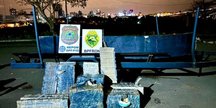 Ação conjunta entre PF e PM apreende mais de 200 kg de maconha